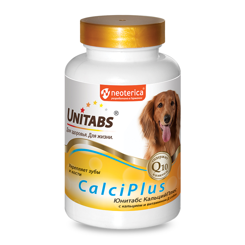 UNITABS Unitabs CalciPlus c Q10 Кальций Плюс для собак, таблетки, № 100