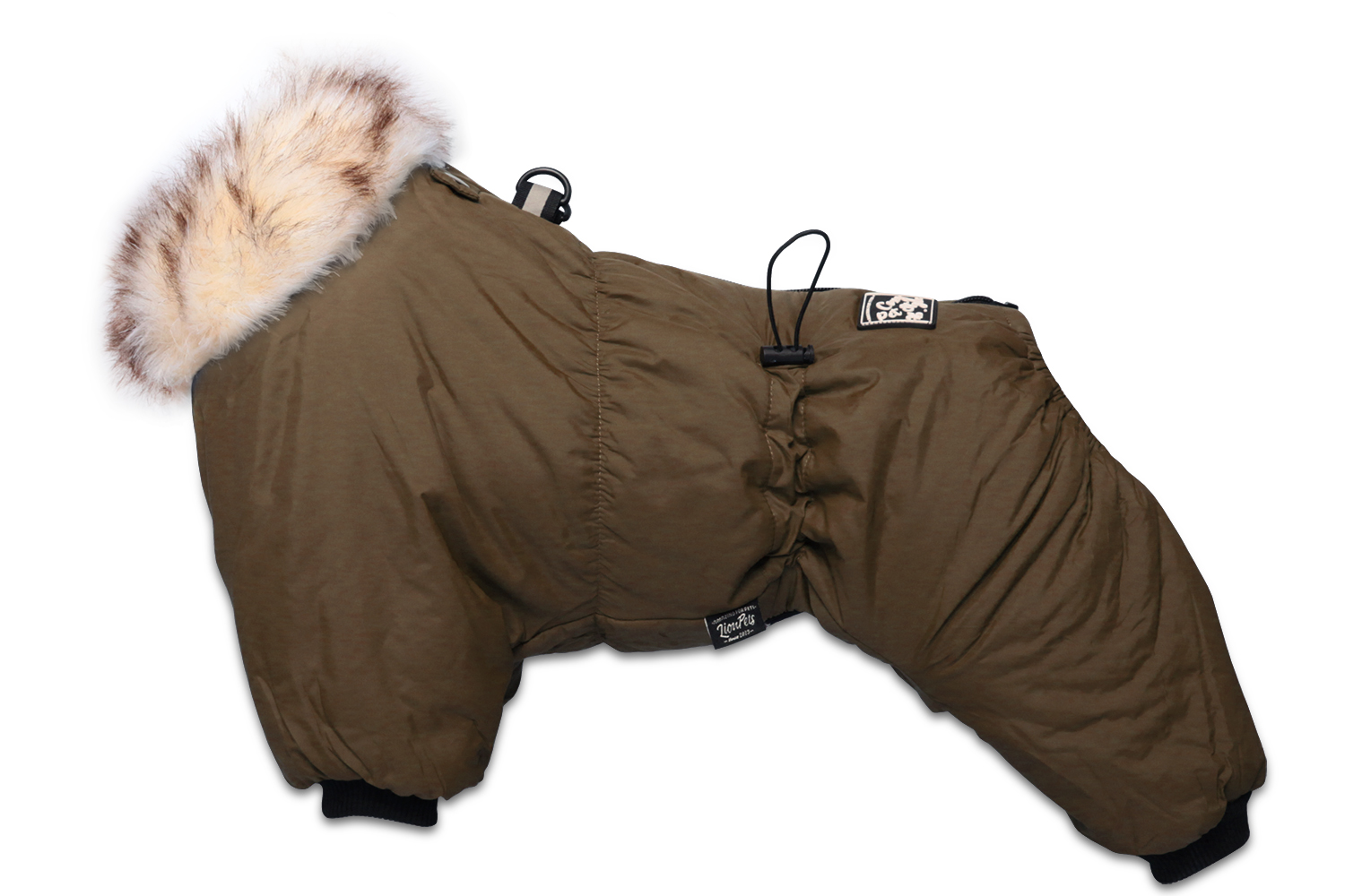 LionPets Комбинезон для собак Lion Nice-Style KLPK132 на мальчика, цвет: хаки (Размер M (спинка 31 см, обхват шеи 22-29 см, обхват груди 34-42 см))