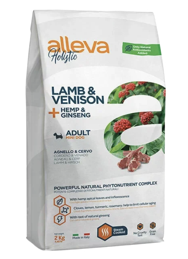 Alleva Корм для взрослых собак Аллева Холистик с ягненком и олениной. Мини 12 кг  P01234 8002754101196