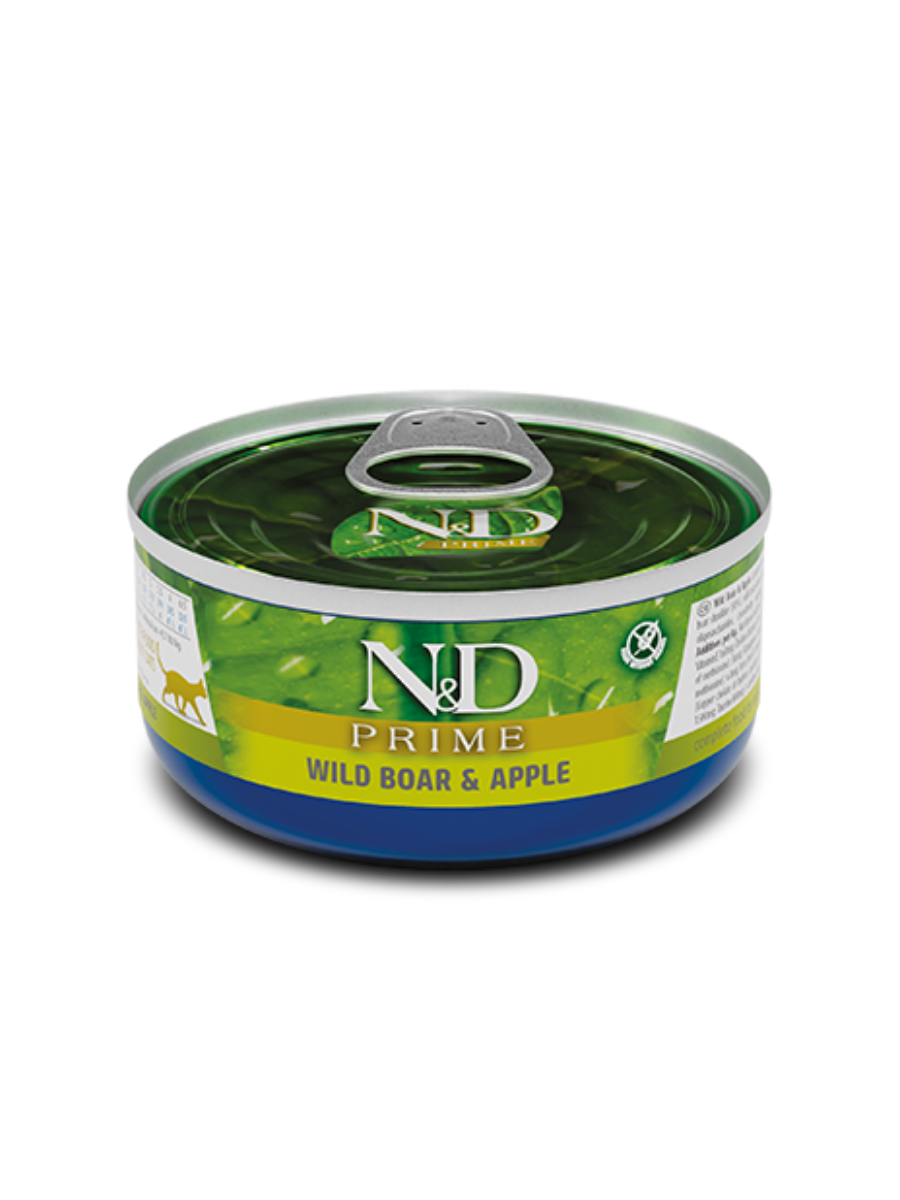 FARMINA Влажный корм для кошек N&D Prime, кабан и яблоко, 70 гр