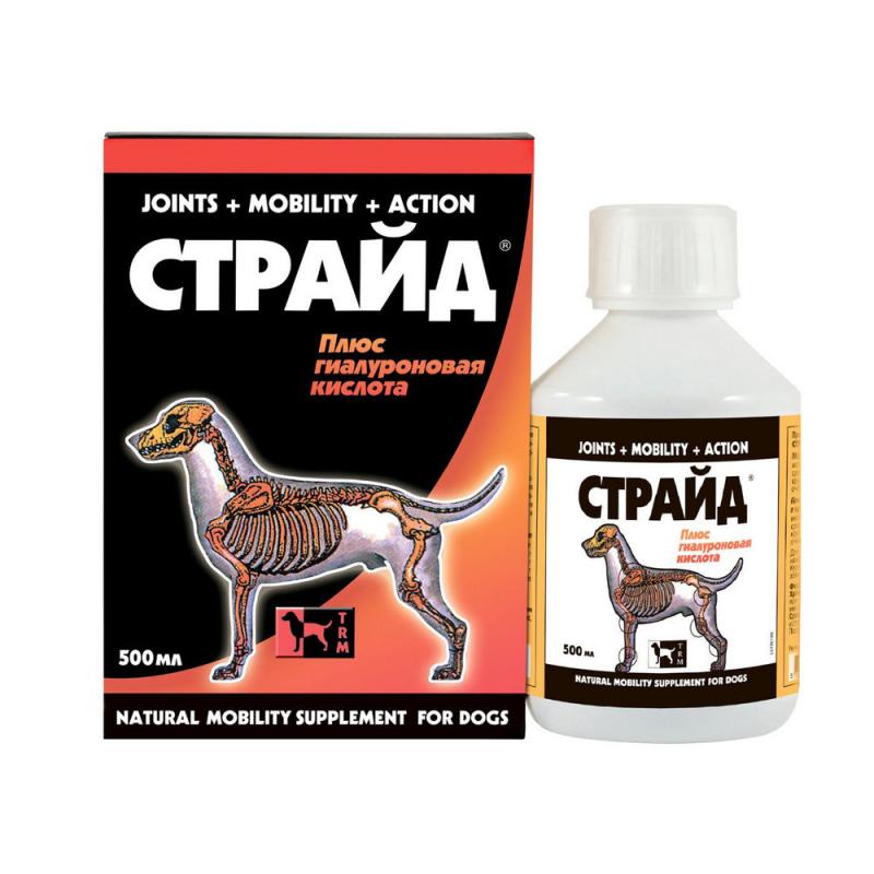 TRm Страйд плюс кормовая добавка для лечения и профилактики заболеваний суставов для собак (Stride Plus), 500 мл 5391504342242