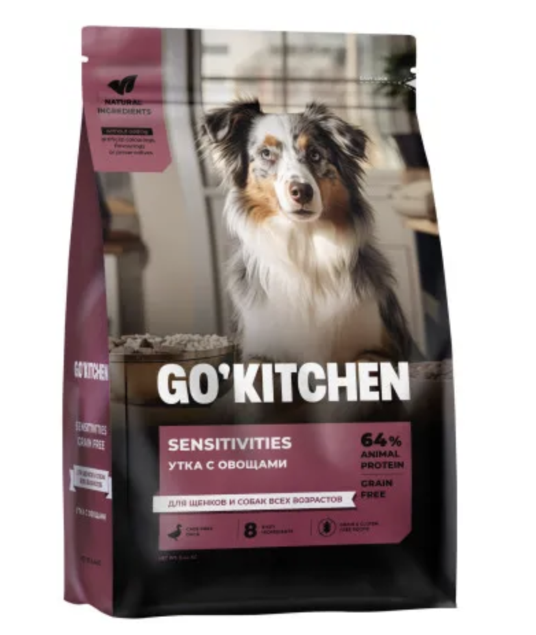 Сухой беззерновой корм Sensitive для собак с уткой 400гр