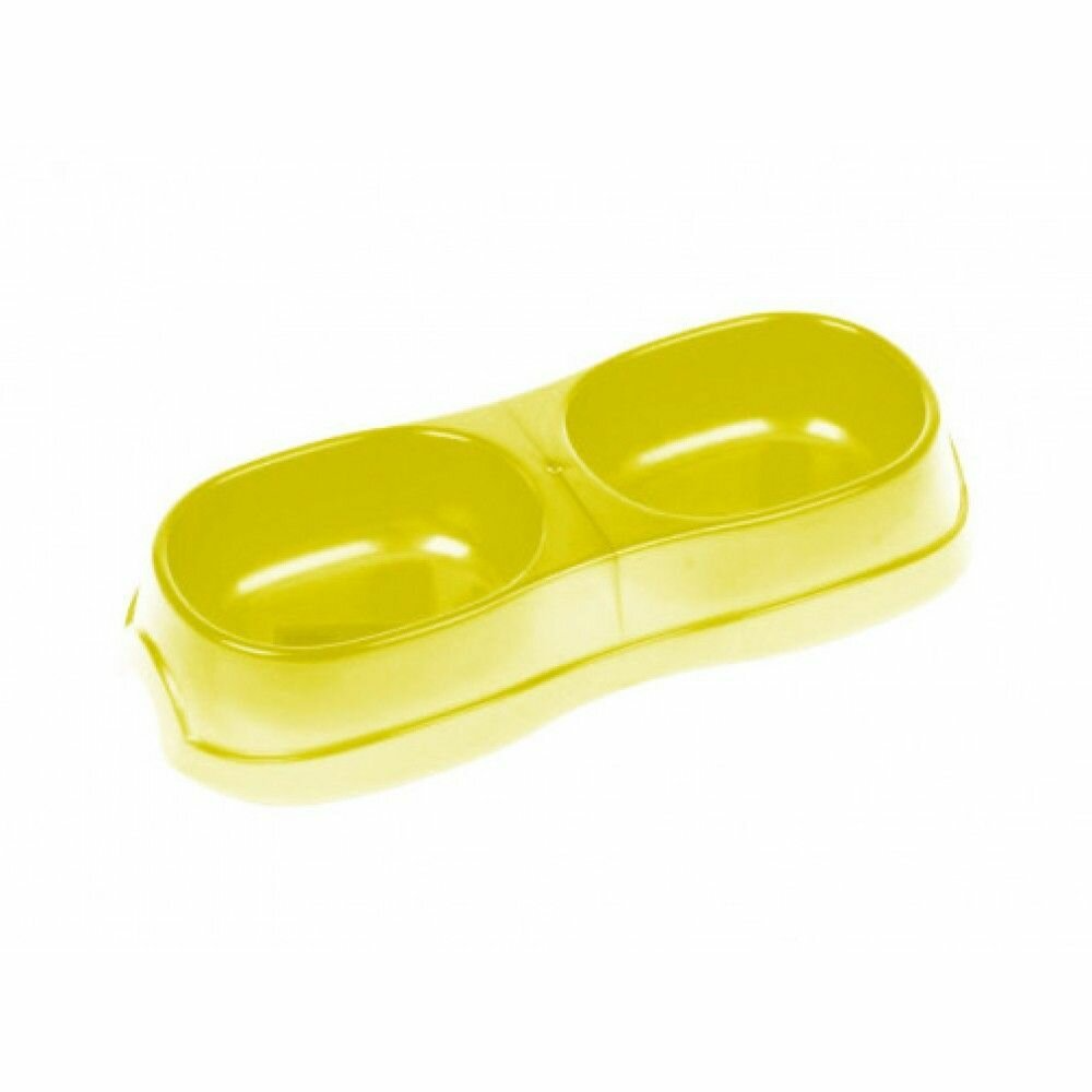 Миска двойная "Homecat Atlantis" 2 х 300 мл желтый перламутр