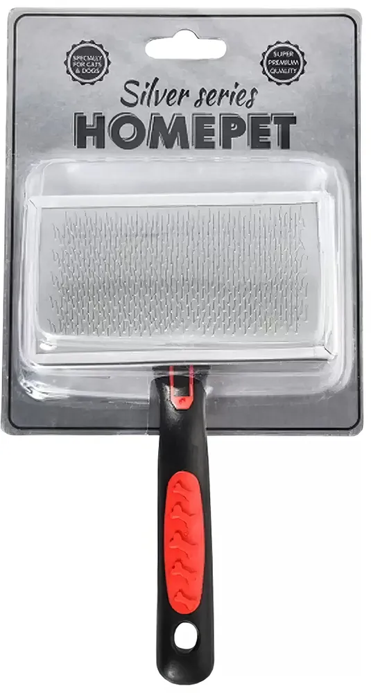 HOMEPET SILVER SERIES 18 см х 11,3 см размер XL пуходерка металлическая