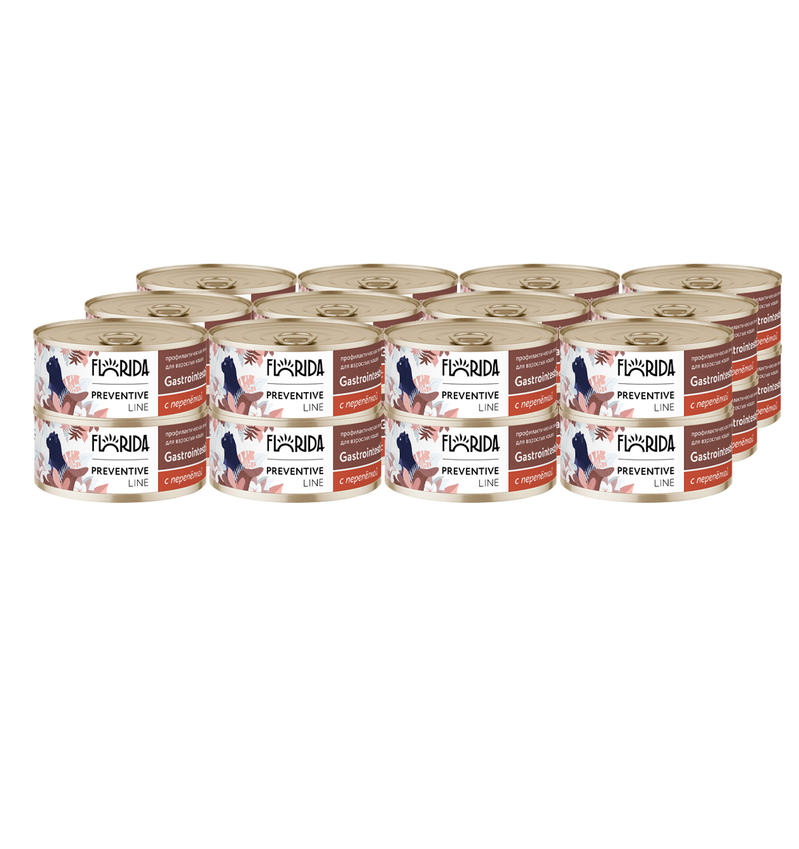 Florida Влажный корм для кошек с перепёлкой gastro 24шт-100г