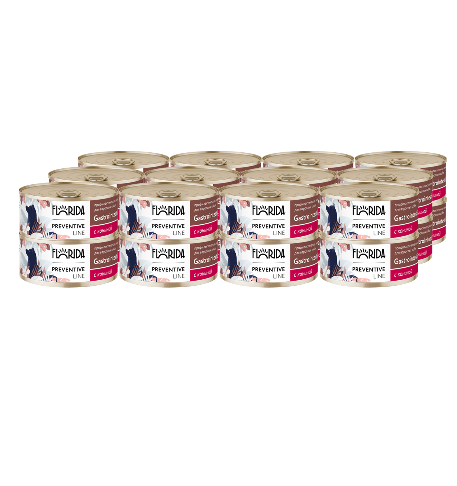 Florida Влажный корм для собак с кониной Gastro 24шт-100г