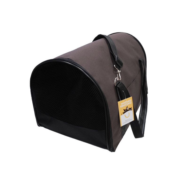 Моськи-Авоськи Сумка-переноска S 39х25х26 мягкий каркас, коричневая (оксфорд)