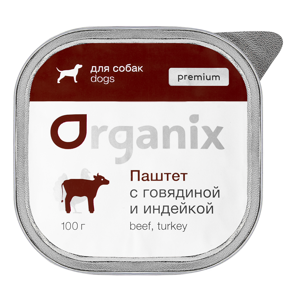 Organix Влажный корм для собак с мясом говядины 1шт-100г 4602088918015