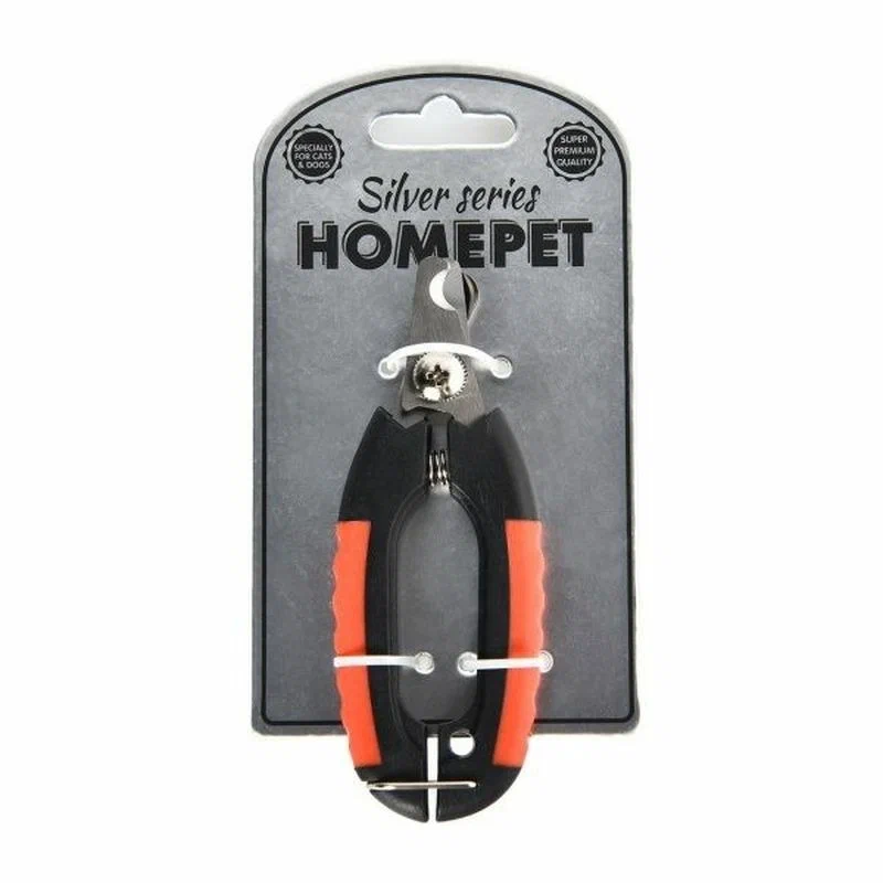 HOMEPET SILVER SERIES 12,5 см х 4 см размер S когтерез секатор с фиксатором