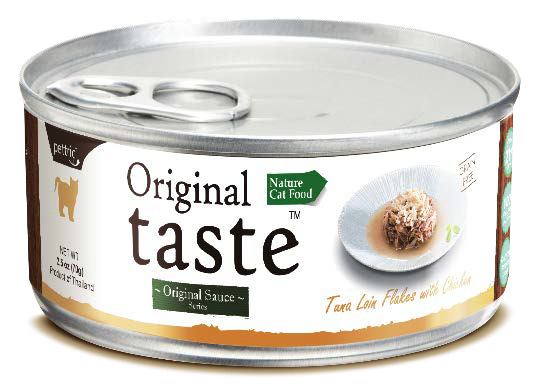 Pettric Original Taste - ТУНЕЦ С КУРИЦЕЙ В СОУСЕ / Tuna Loin Flakes with Chicken in Sauce 70 г
