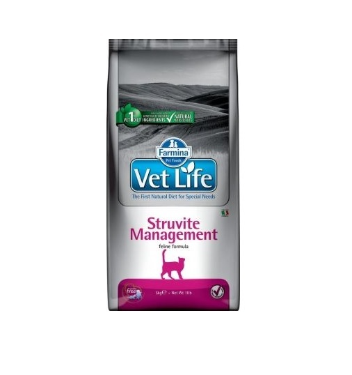 Farmina Vet life Management Struvite Сухой корм для кошек при рецидивах МКБ струвитного типа 5 кг