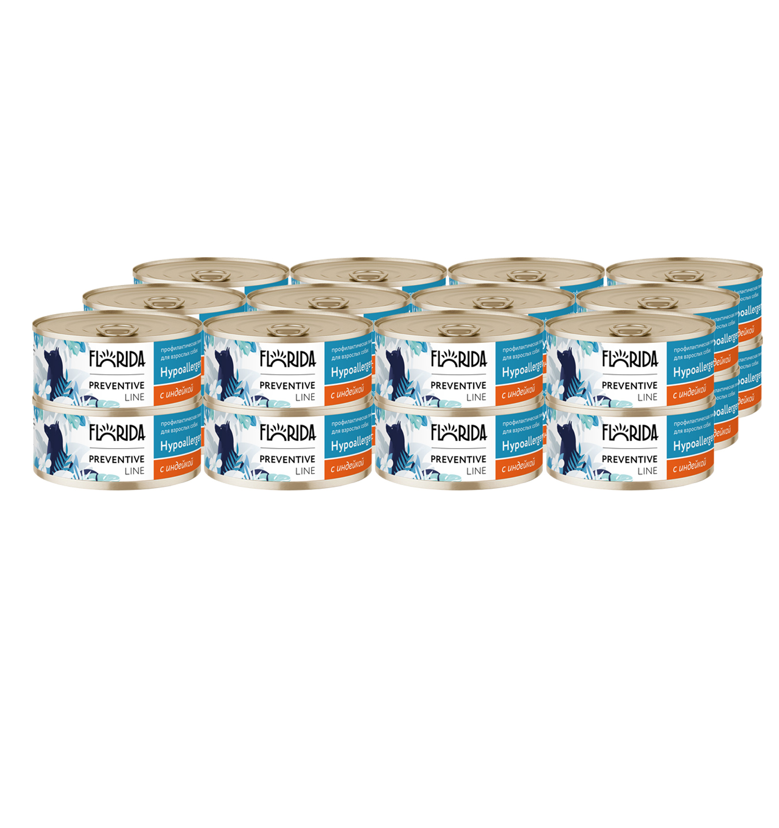 Florida Влажный корм для собак с индейкой Hypoallergenic 24шт-100г