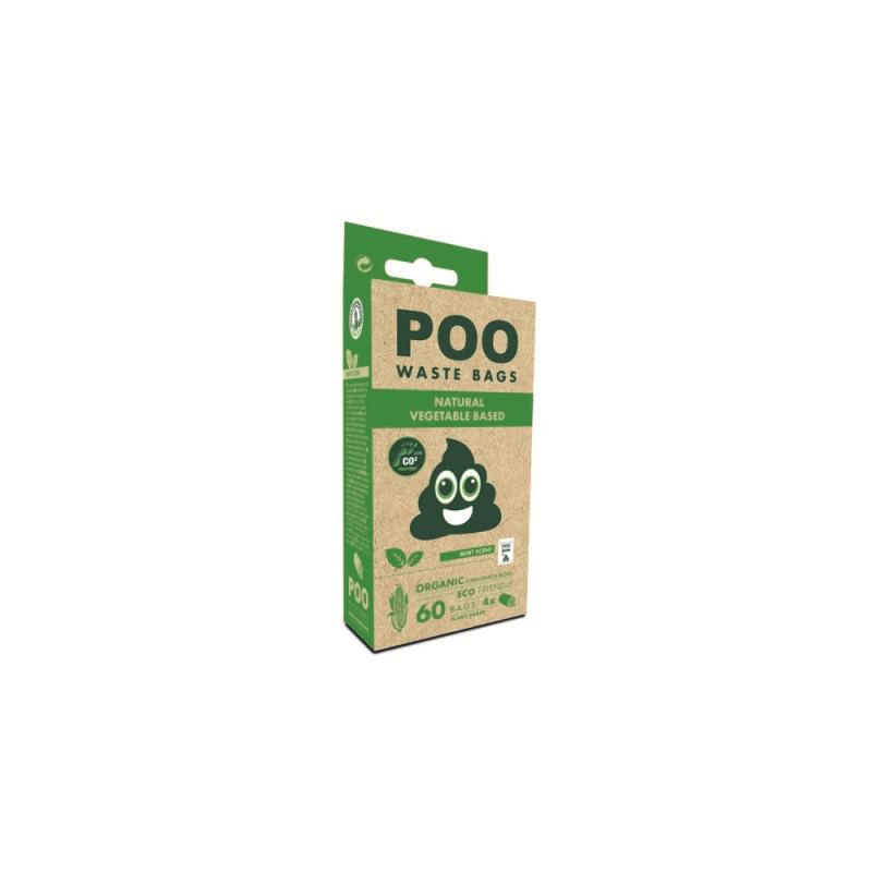 Пакеты гигиенические для выгула собак ЭКО, запах МЯТА, цвет белый, 60 шт.,  MPets 10122399