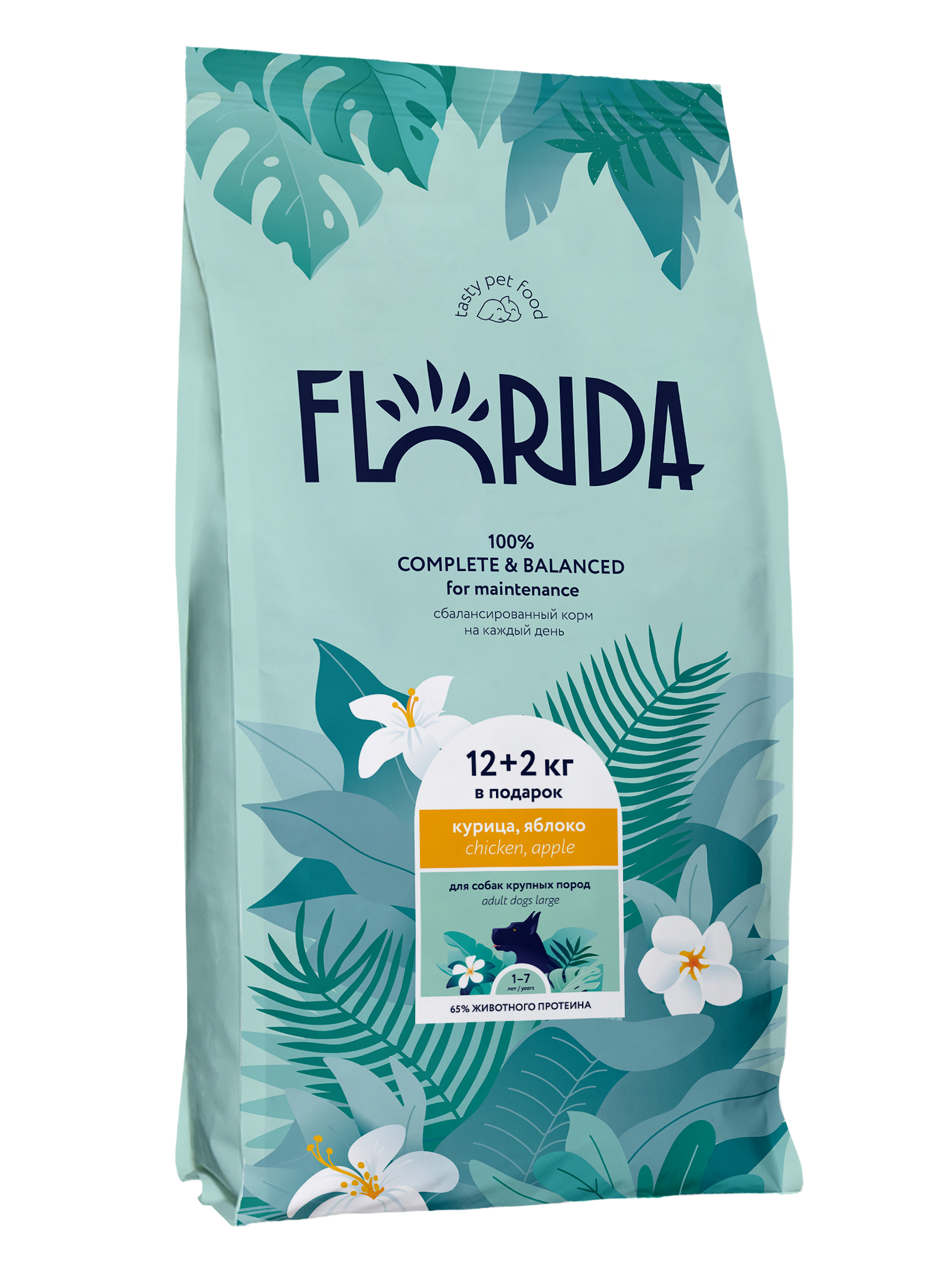 FLORIDA. Корм для крупных собак с курицей 14 кг 4618076920304