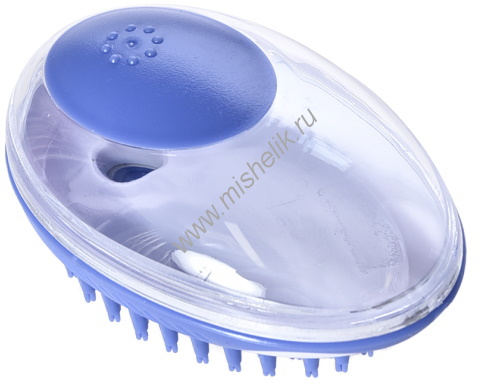 HOMEPET SILVER SERIES 11,5 см х 7,5 см х 6 см щетка массажная для мытья животного