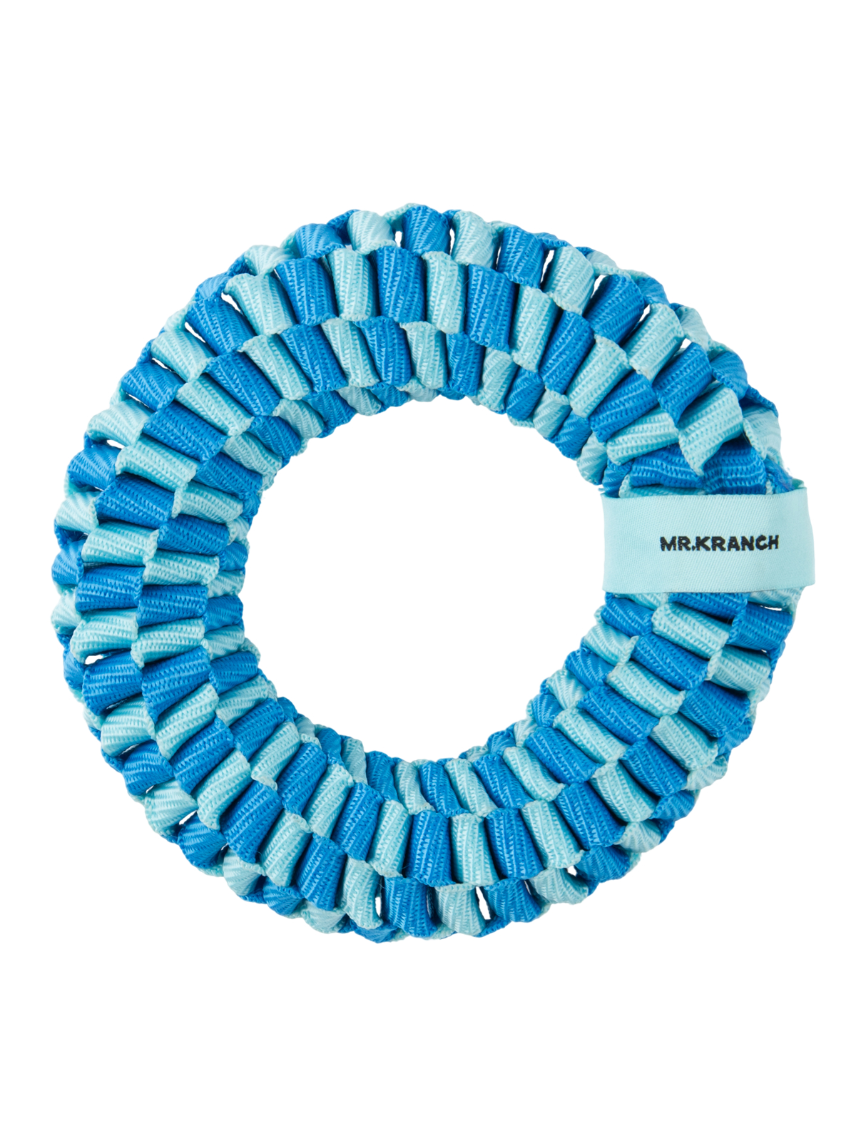 Игрушка Mr.Kranch для собак Плетеное кольцо диаметр 15 см голубая