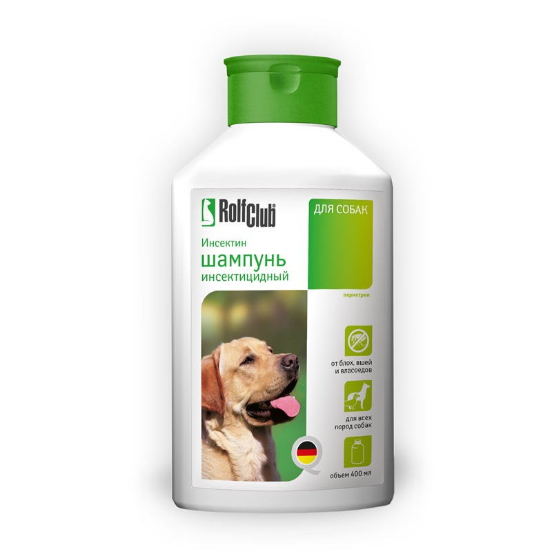 ROLF CLUB Рольф Клуб шампунь инсектицидный, для собак, 400 мл