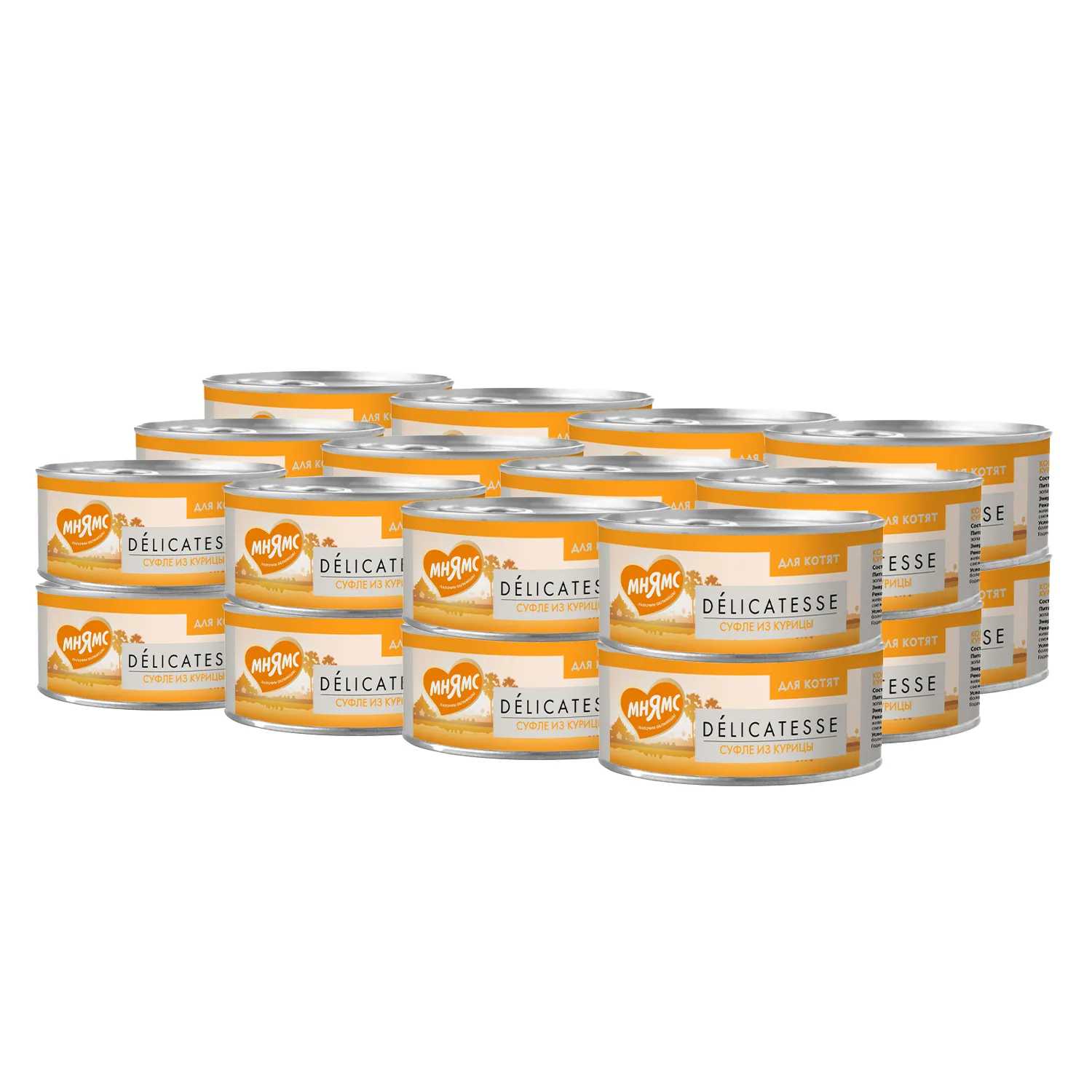 Мнямс Влажный корм для котят суфле из курицы 70г-24шт