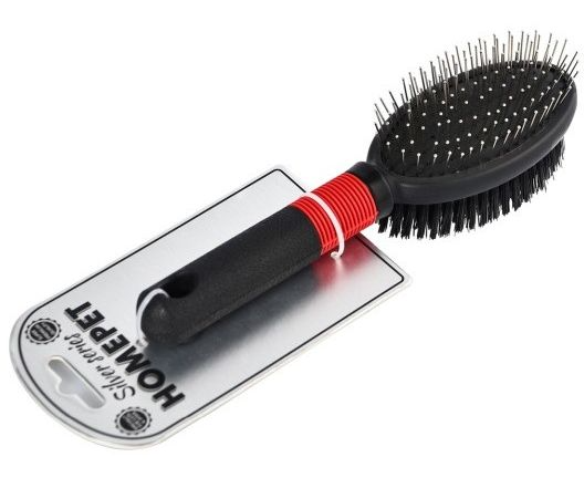 HOMEPET SILVER SERIES 23 см х 6,5 см расческа-щетка двухсторонняя