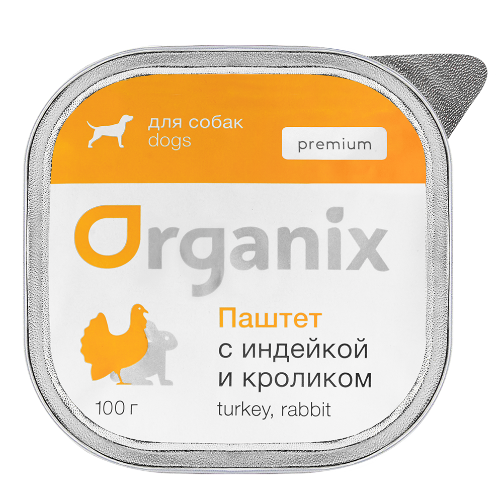 Organix Влажный корм для собак с мясом индейки 1шт-100г 4602788945427