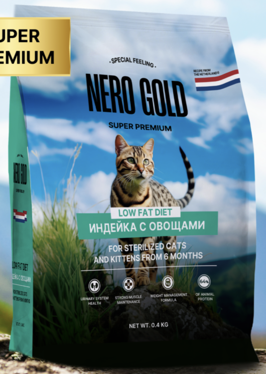 Nero Gold Сухой корм для стерилизованных кошек с индейкой 3 кг