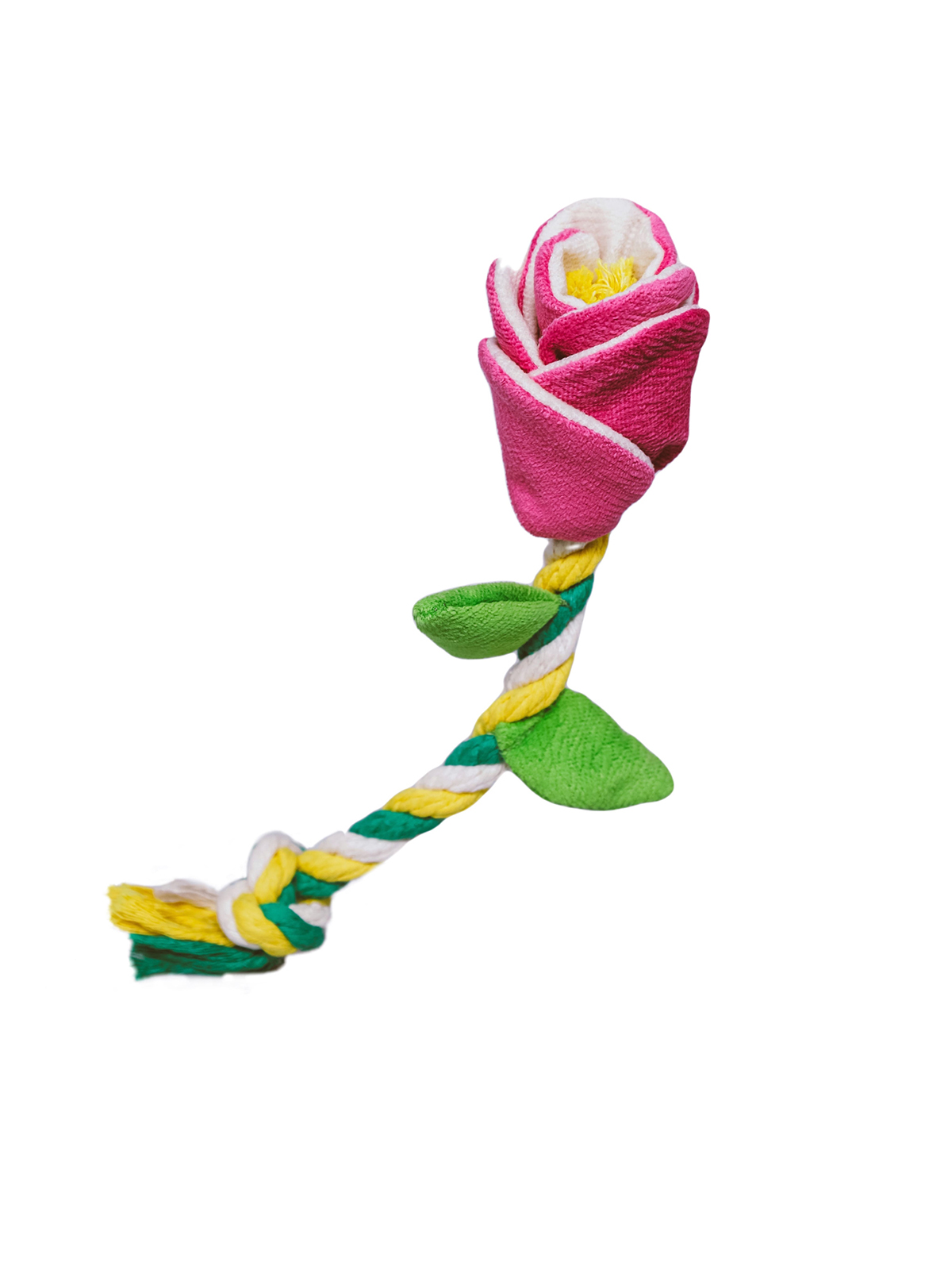 Игрушка Mr.Kranch для собак мелких и средних пород Роза с канатом 29х5х5см, розовая