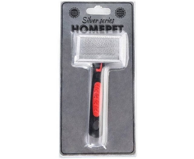 HOMEPET SILVER SERIES 14 см х 6,3 см размер S пуходерка металлическая