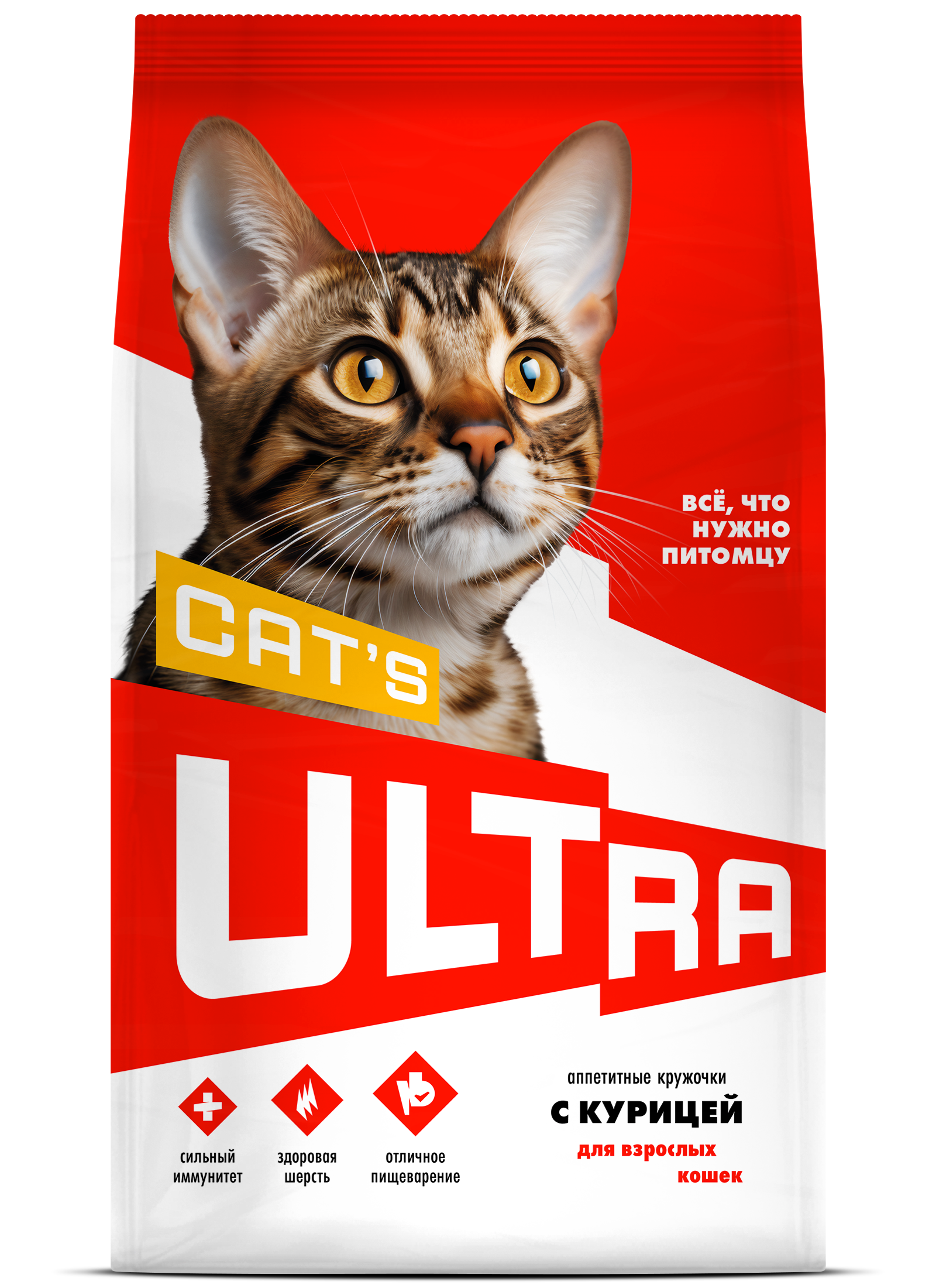 ULTRA Сухой корм для взроcлых кошек с курицей 3 кг 4640201672888