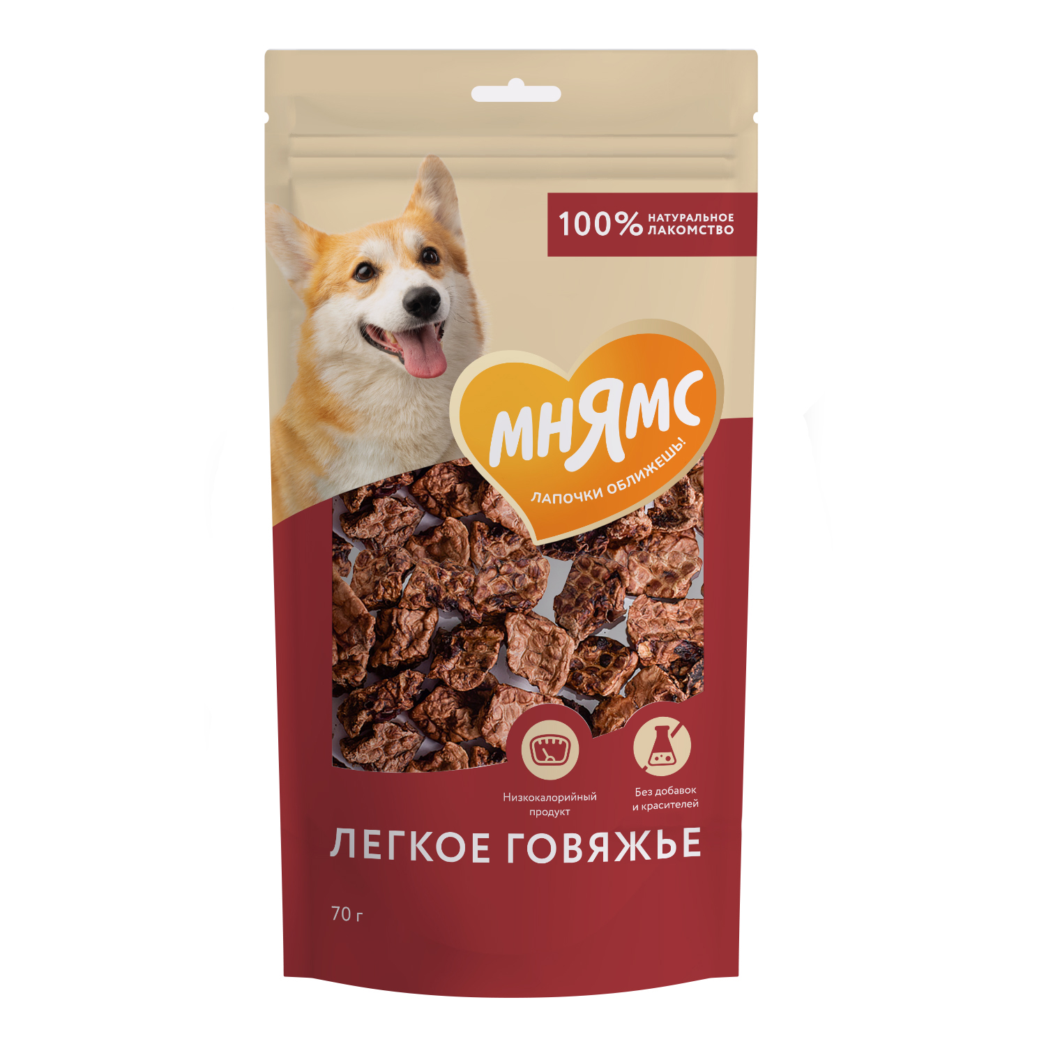 Лакомство Мнямс На каждый день для собак Легкое говяжье 70 г