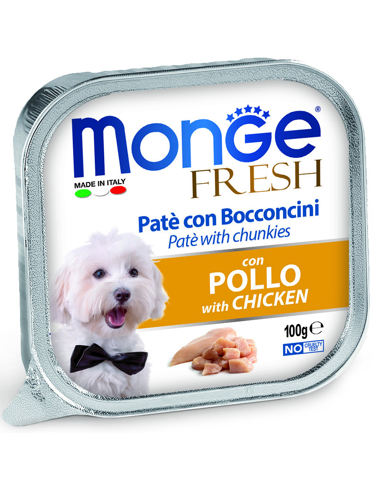 Влажный корм Monge Dog Fresh для собак, с курицей, консервы 100 г