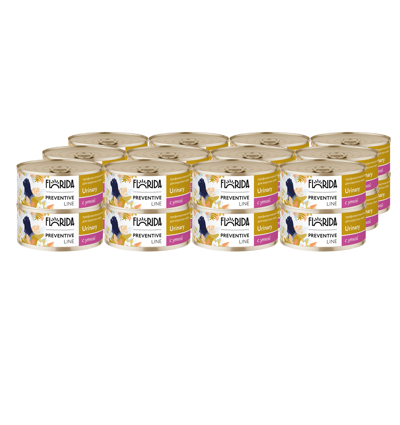 Florida Влажный корм для кошек с уткой Urinary 24шт-100г