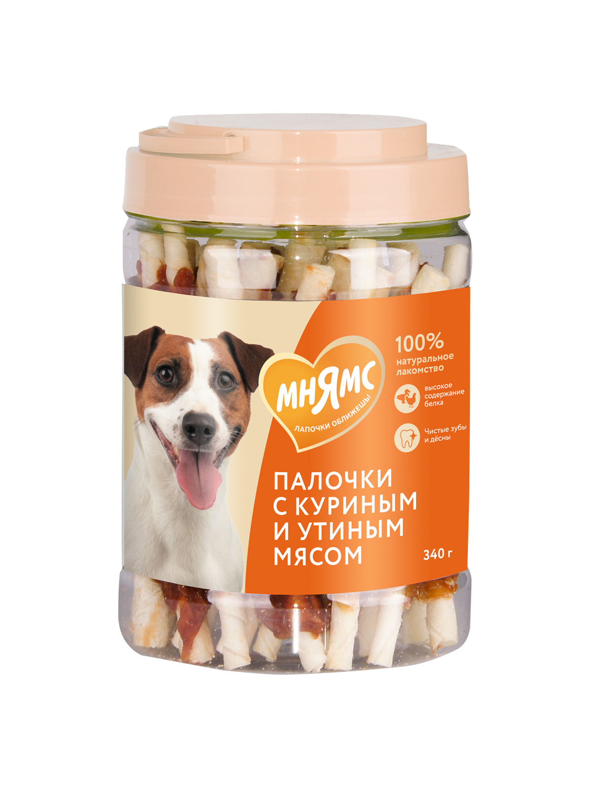 Лакомство Мнямс На каждый день для собак Палочки с куриным и утиным мясом 340 г