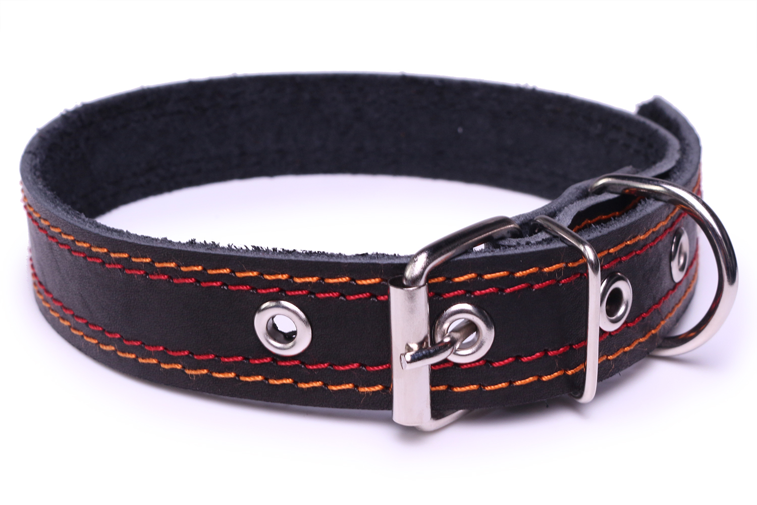 Ошейник кожаный LionPets без подклада б/у, ширина 25 мм AN-68 в асс.