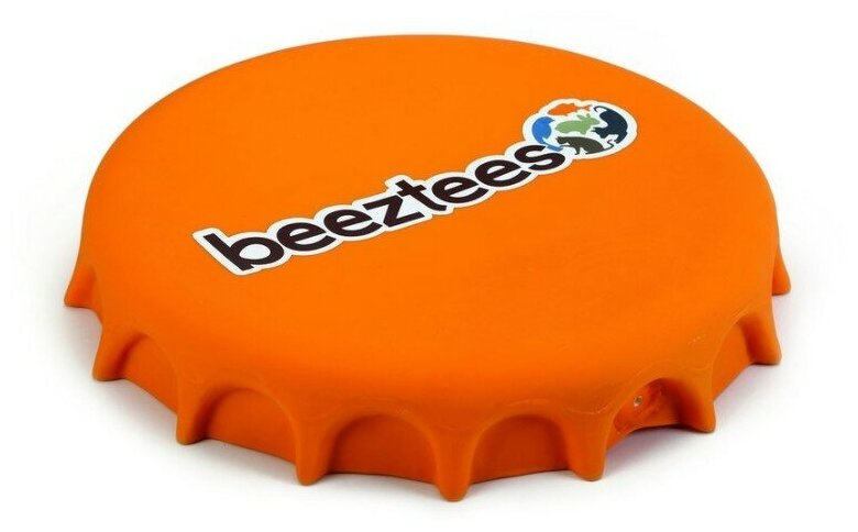 Игрушка для собак "Beeztees" фрисби-крышка от бутылки оранжевая 24 см