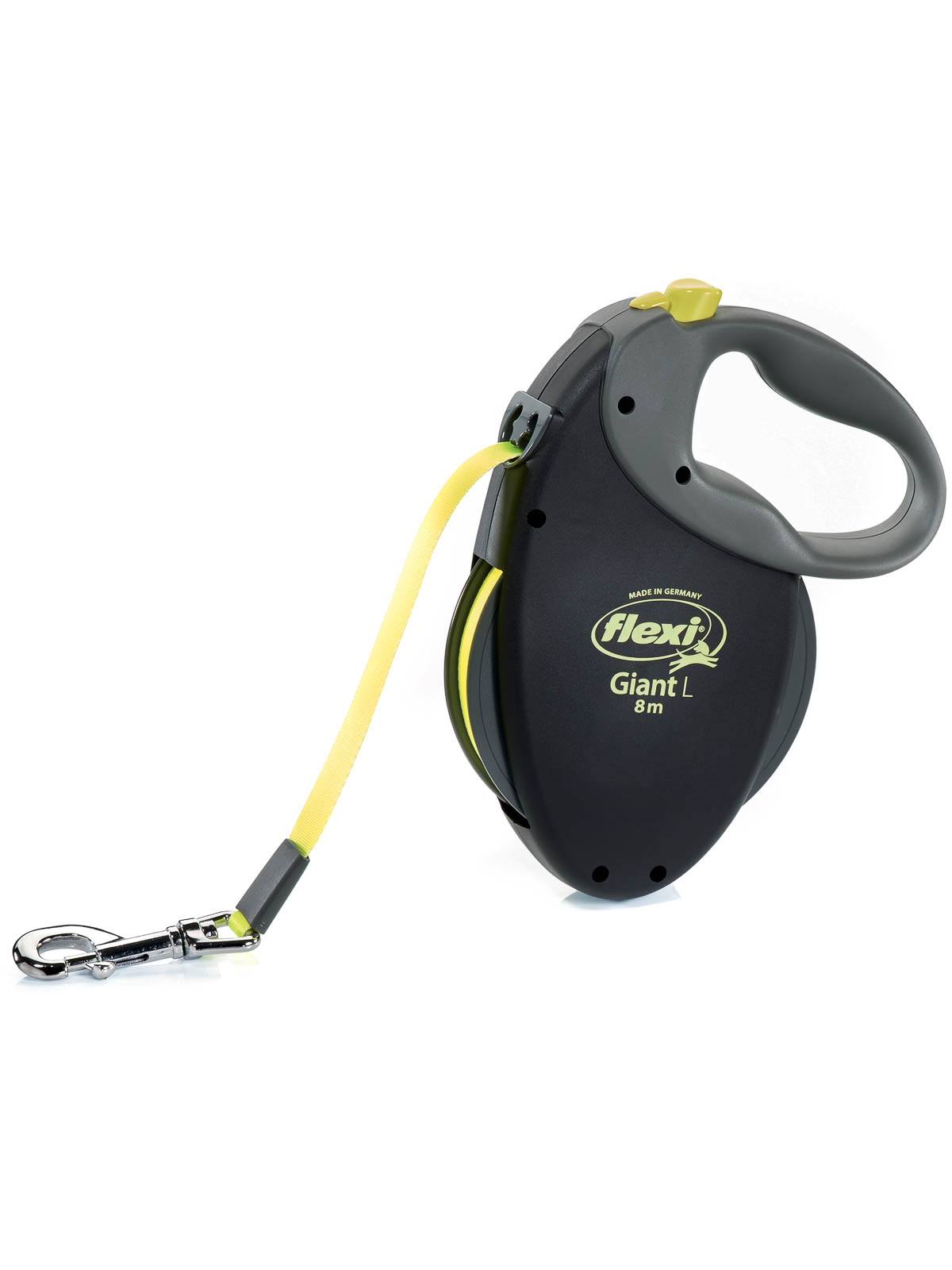Flexi flexi рулетка Giant Neon L (до 50 кг) лента 8 м, светоотражающая, желтый неон 4000498015568