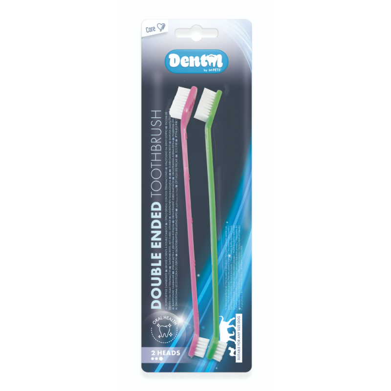 M-PETS Зубная щетка, двухсторонняя, 2 шт.
