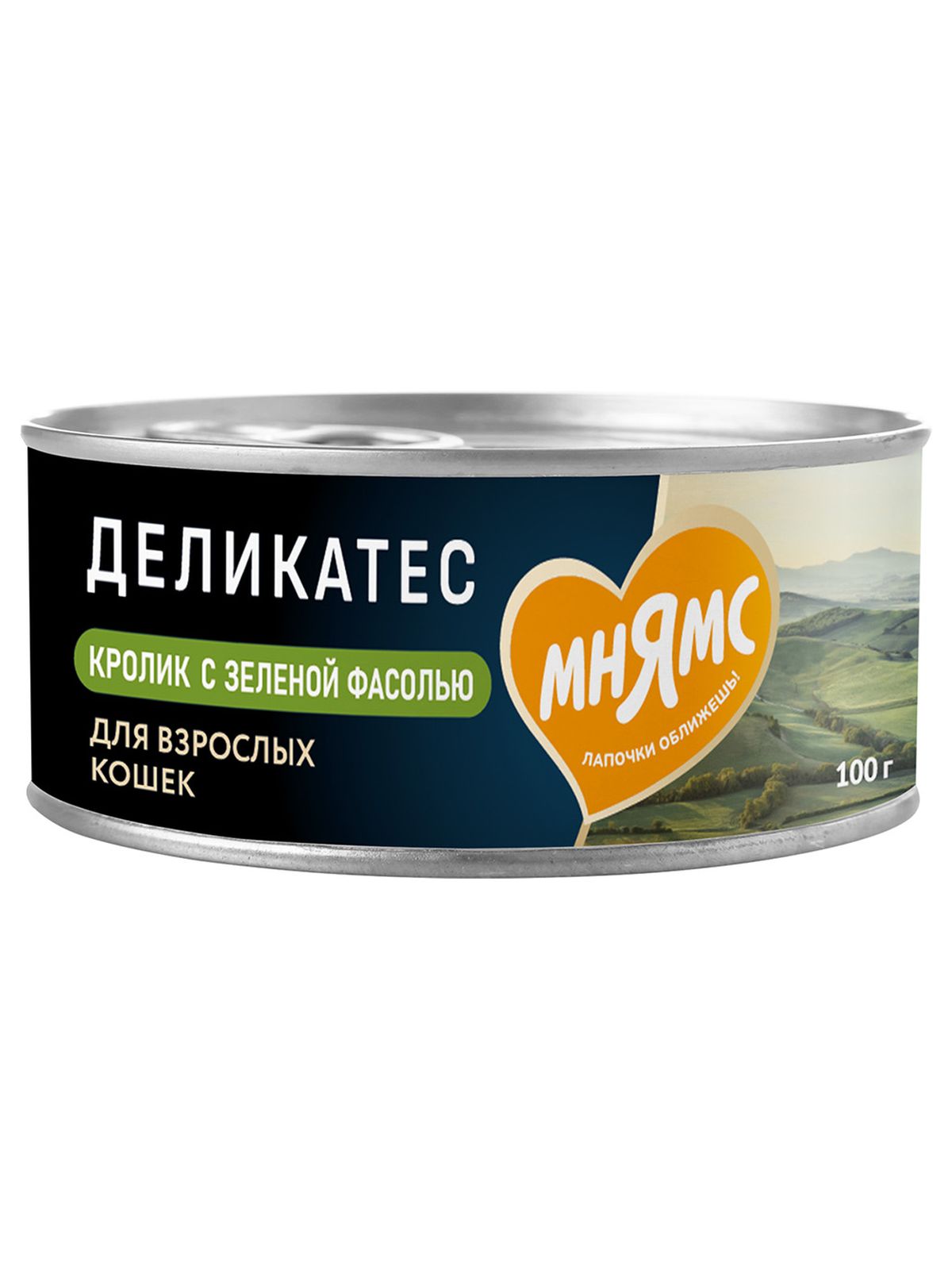 Мнямс Деликатес Влажный корм для кошек Паштет по-мальтийски, кролик с зеленой фасолью, 100 г