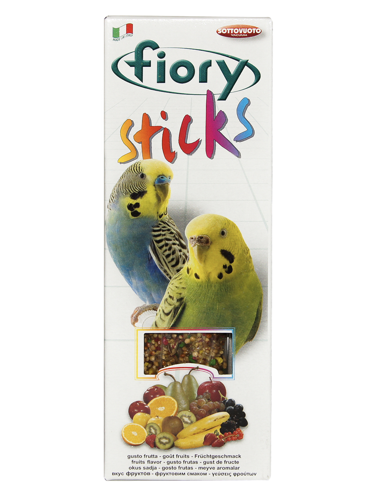 Лакомство Fiory Sticks палочки для попугаев, с фруктами 2х30 г