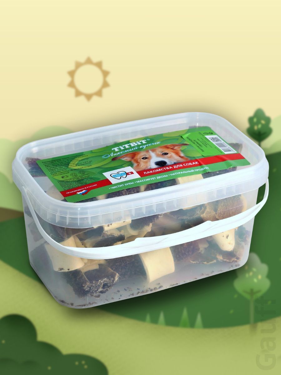 TiTBiT Лакомство Бантики с желудком говяжьи 350 гр 4690538020098