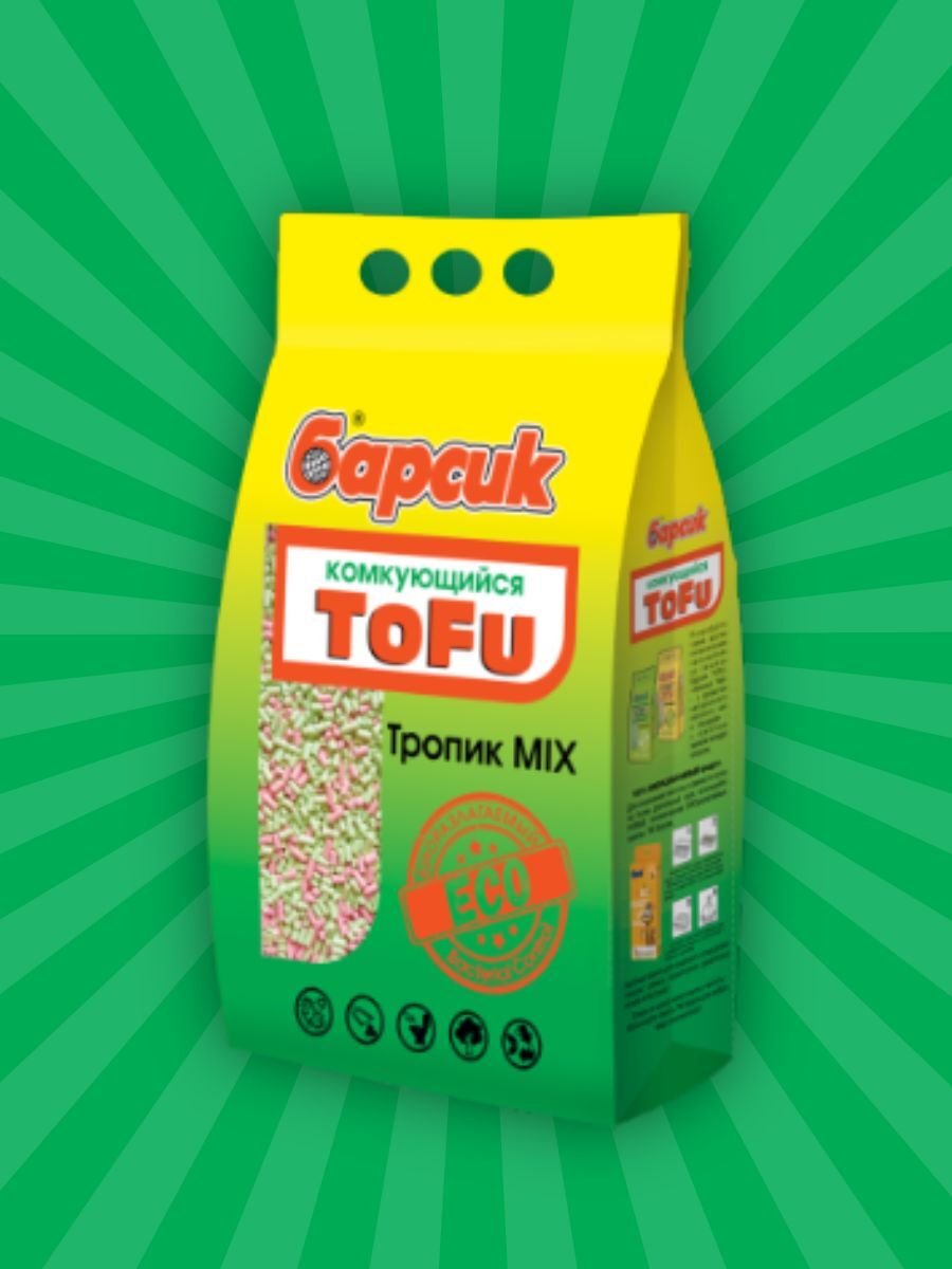 Барсик Наполнитель TOFU Тропик MIX 4,54л
