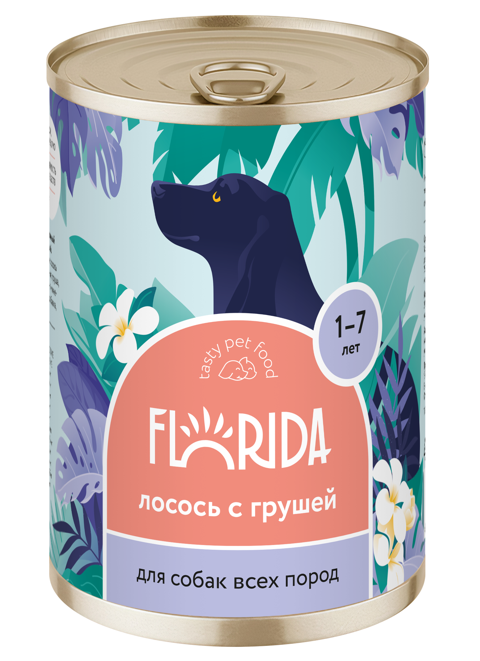 Florida Влажный корм для собак с лососем и грушей 400гр-1шт 4640201674011 4603516620586