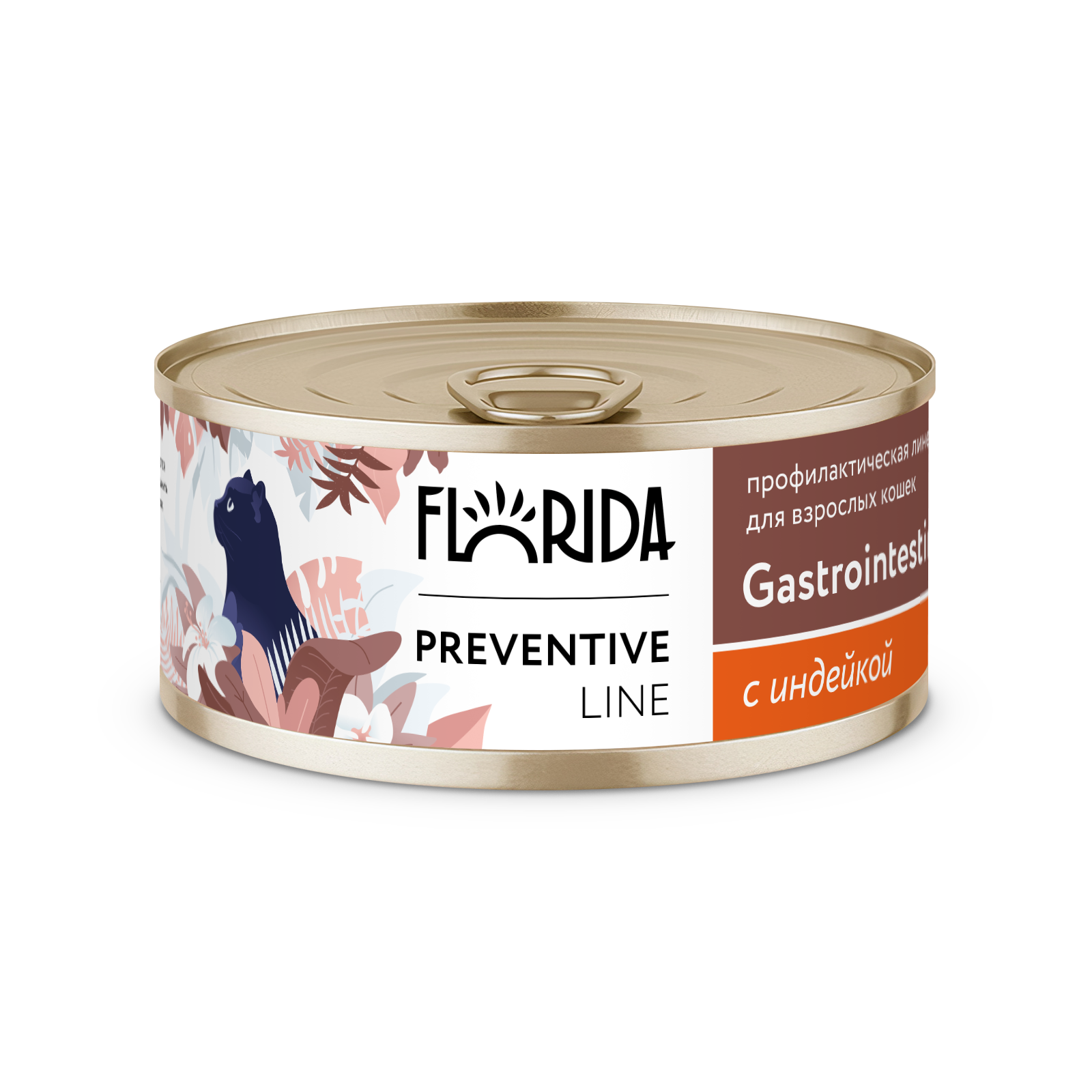 Florida Влажный корм для кошек Gastro, с индейкой, 1шт - 100г 4601577458346 4601577458346