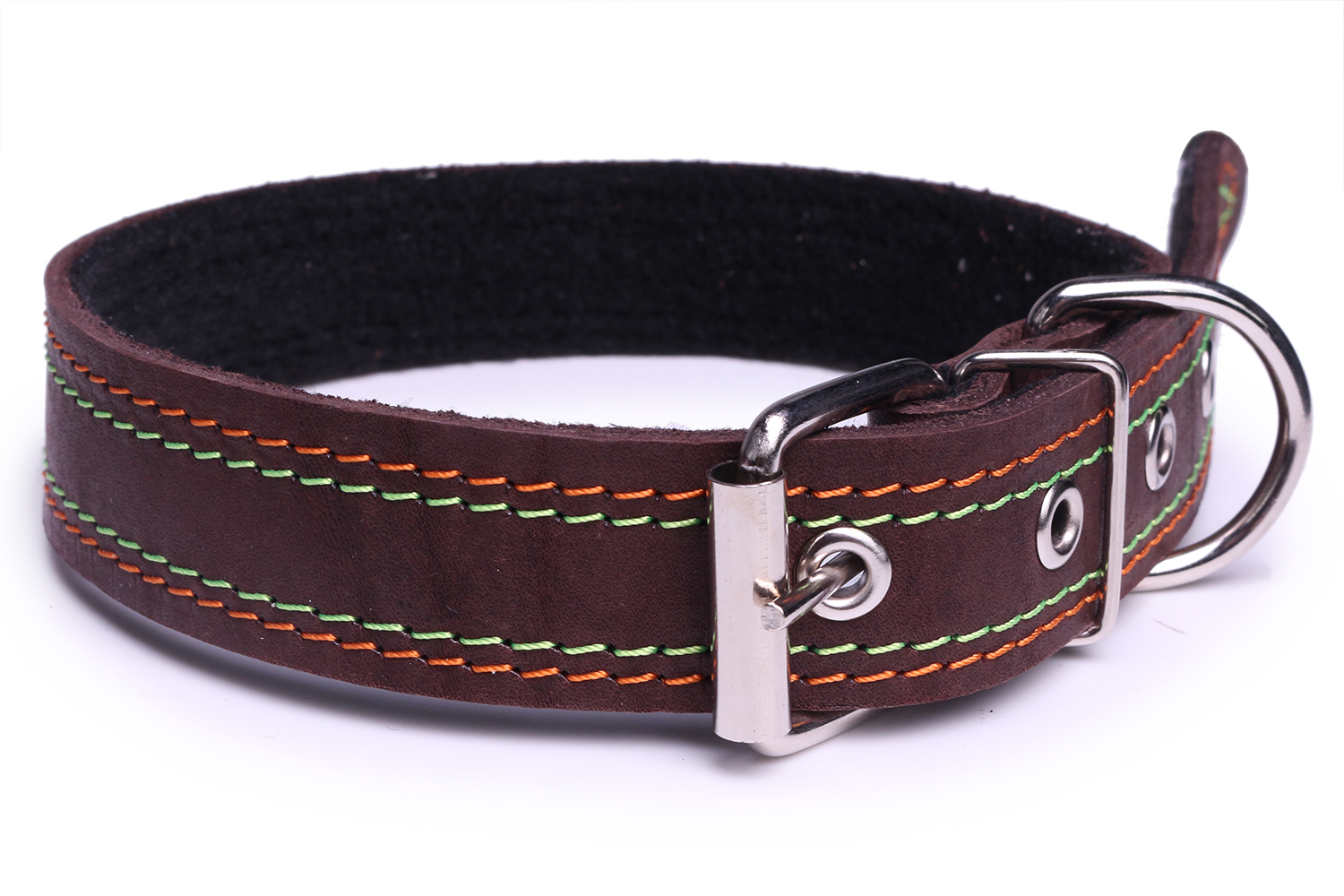 Ошейник кожаный LionPets с синтепоном б/у, ширина 30 мм AN-100 в асс.