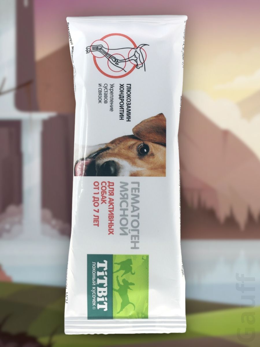 TiTBiT Лакомство Гематоген мясной для активных собак 35 гр 4690538022511