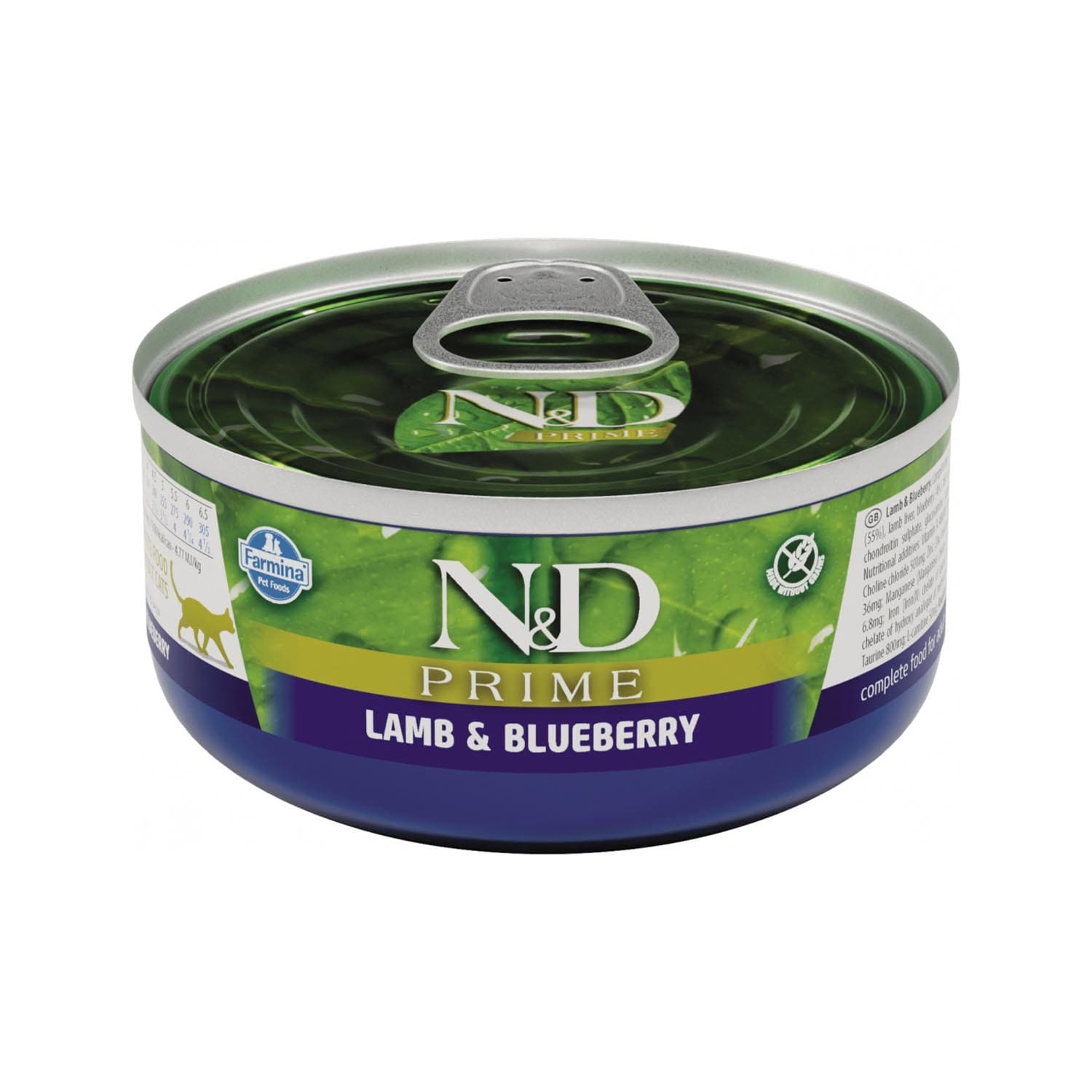 FARMINA Влажный корм для кошек N&D Prime, ягнёнок с черникой, 70 гр