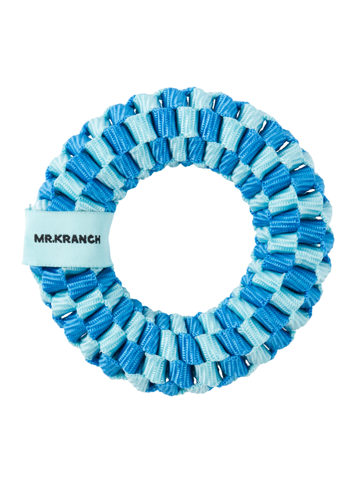 Игрушка Mr.Kranch для собак Плетеное кольцо диаметр 10 см голубая