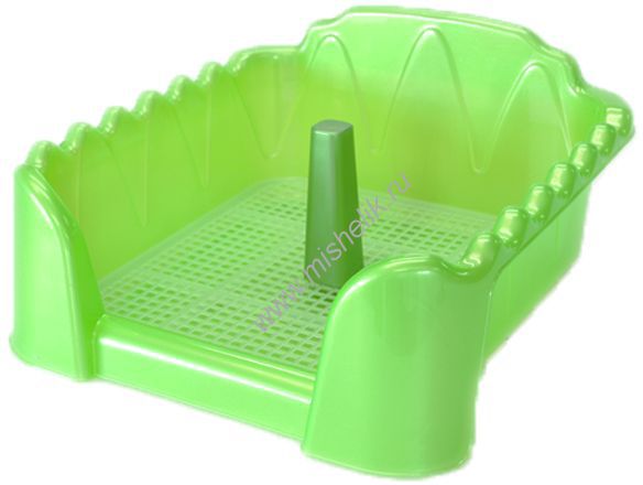 Homepet Туалет для собак со столбиком, зеленый перламутр, 53см х 43см х 19см