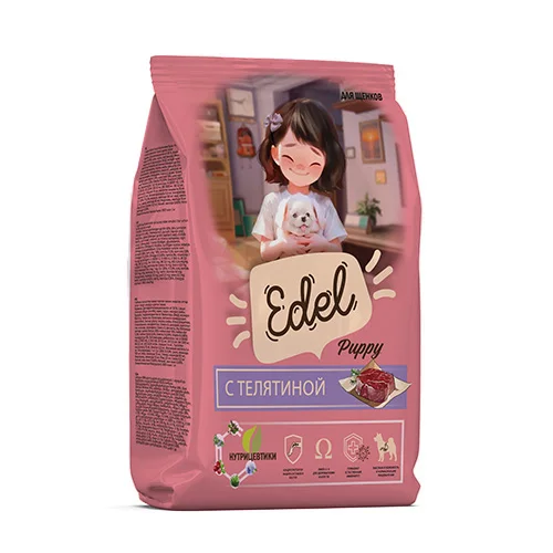 Эдель Puppy All Breeds Полнорационный сухой корм для щенков с Телятиной 10 кг