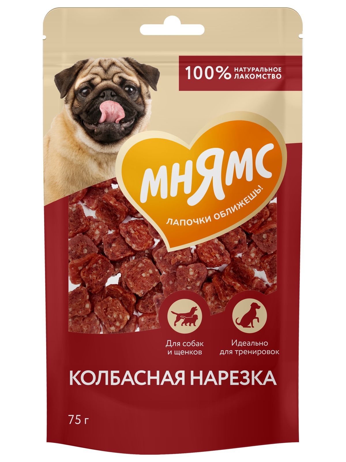 Лакомство Мнямс На каждый день для собак Колбасная нарезка 75 г