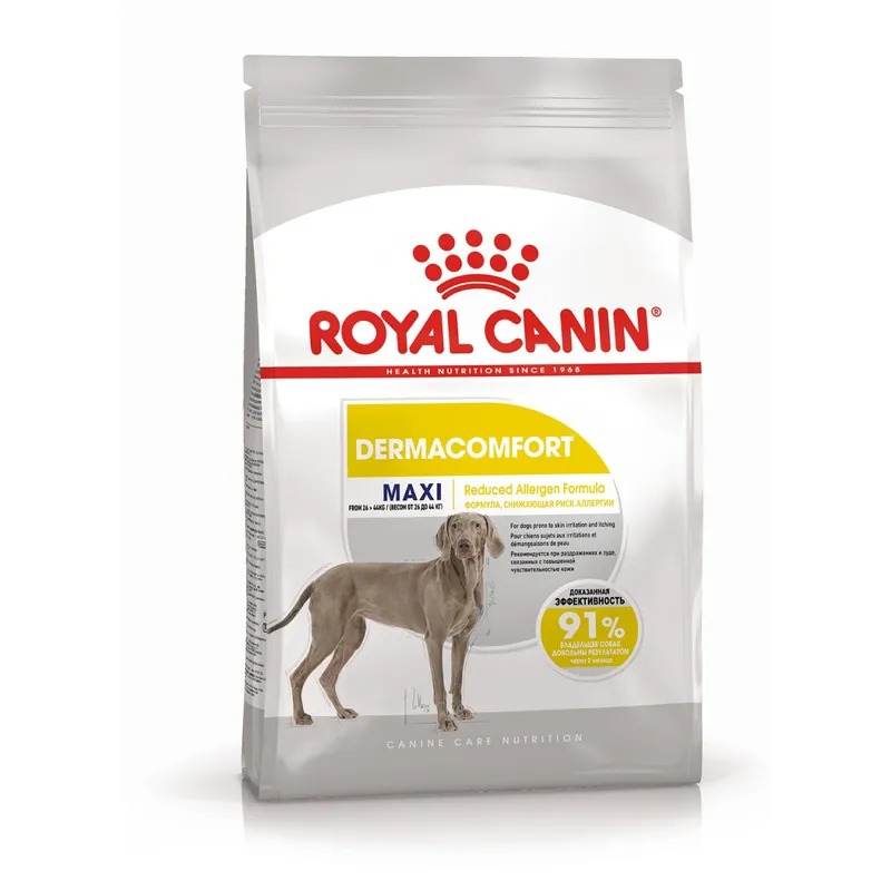 Royal Canin Maxi Dermacomfort Сухой корм для крупных собак , при раздражениях кожи и зуде 10 кг